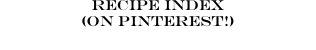 recipe index